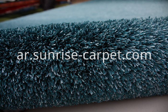 Fabric polyester gradational color floor carpet blue color 